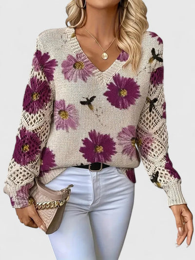 Hayden Trista™ | Elegant Floral Pullover