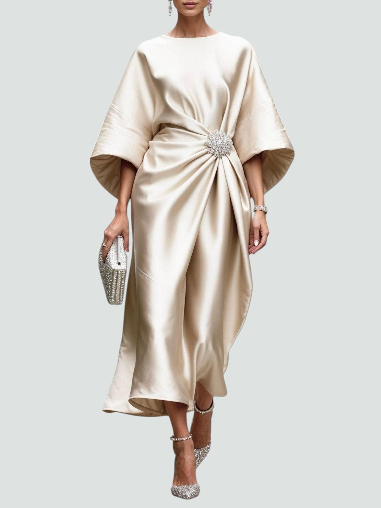 Hayden Hailey | Elegant satin maxi dress