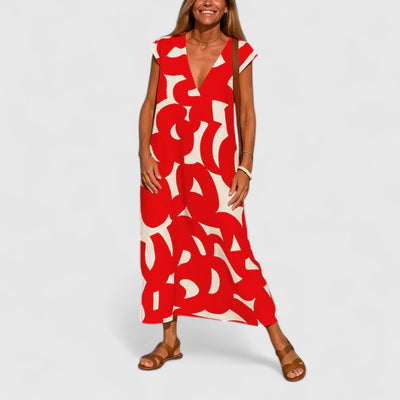 Hayden Koralia | Sophisticated V-Neck Dress