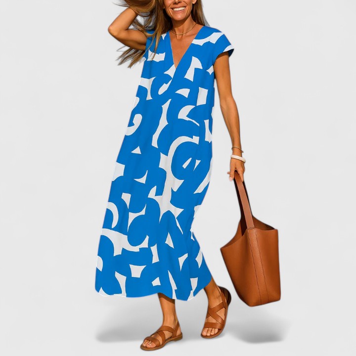 Hayden Koralia | Sophisticated V-Neck Dress