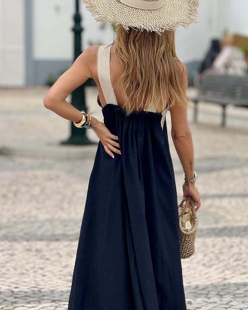 Hayden Narah | Cross-neck dress