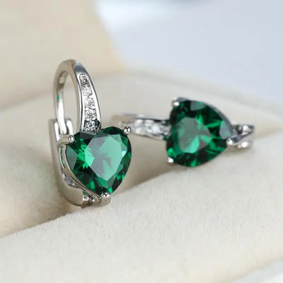 Hayden Liz | Emerald Earrings White gold