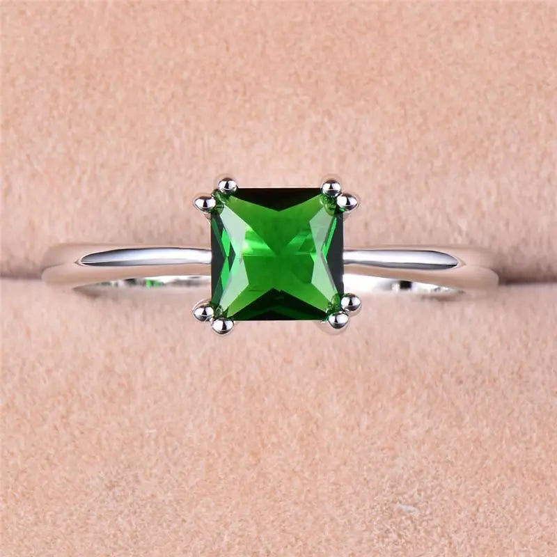 Hayden Beth | Square Emerald Ring