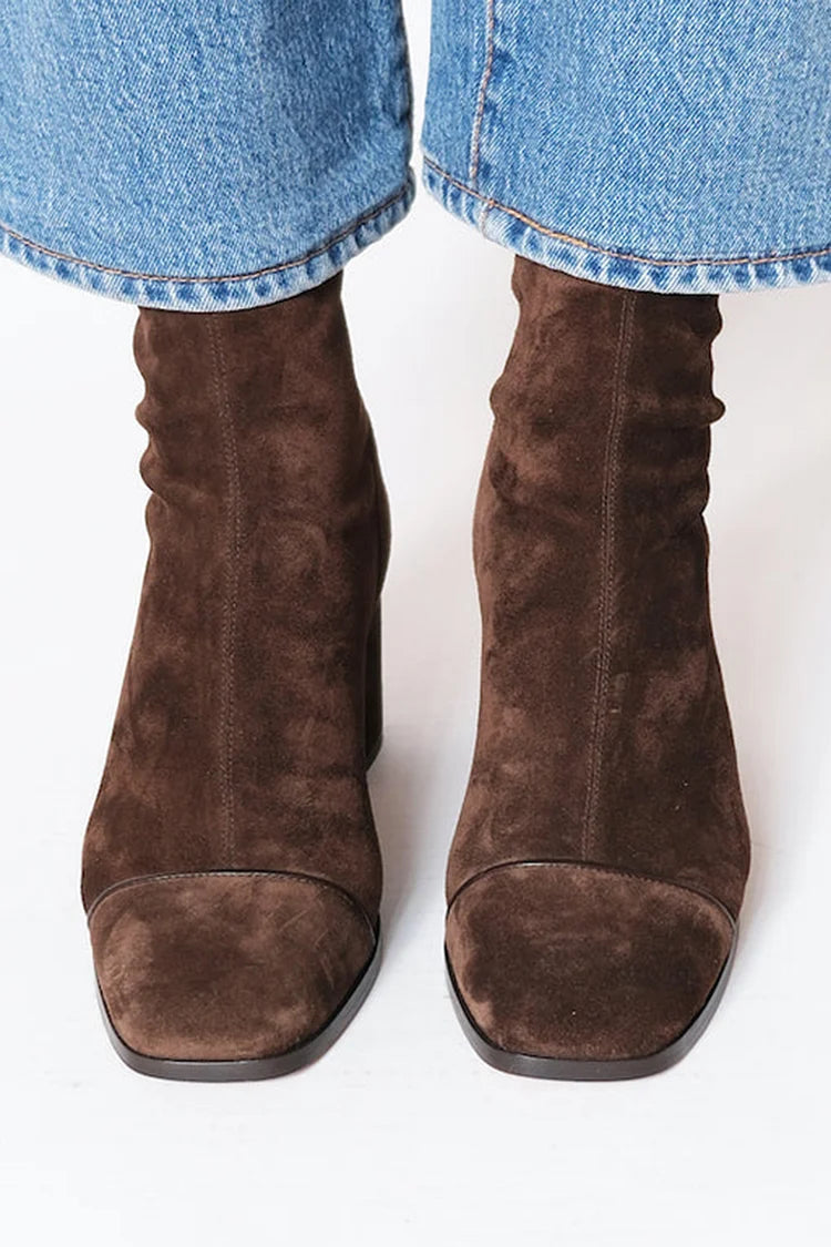 Hayden Victoria | Square Toe Heeled Boots