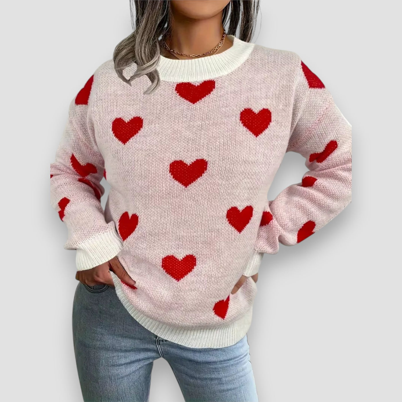 Hayden Laura™ | Elegant Hearts Sweater