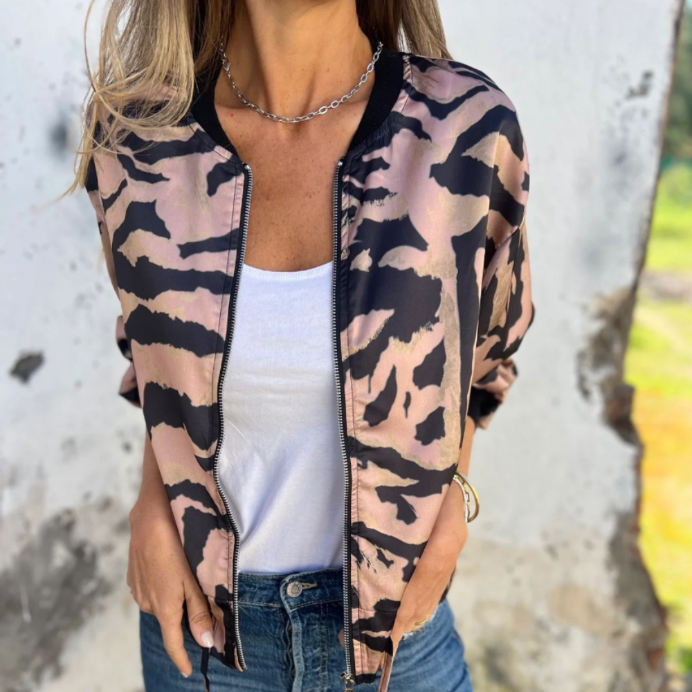 Hayden Margot | Elegant Zebra Print Jacket