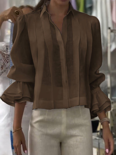 Hayden Madeleine | Blouse With Flattering Pleats