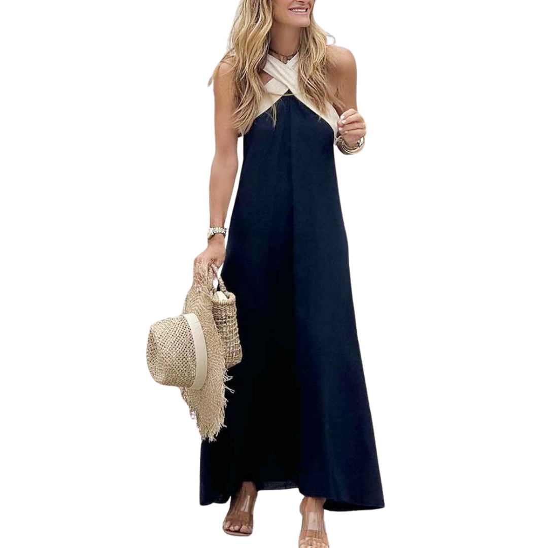 Hayden Narah | Cross-neck dress