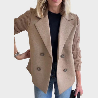 Hayden Alissa | Elegant Knit-Sleeve Blazer