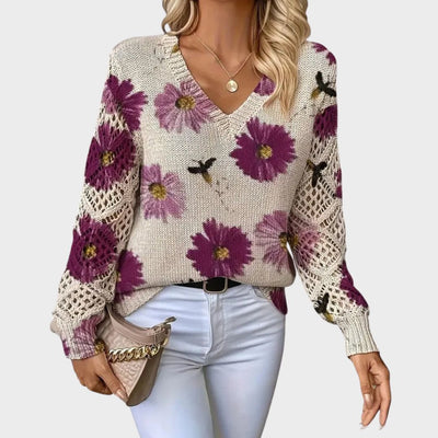 Hayden Trista™ | Elegant Floral Pullover