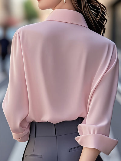 Hayden Ellen | Stylish Long-sleeved Blouse With Button Placket
