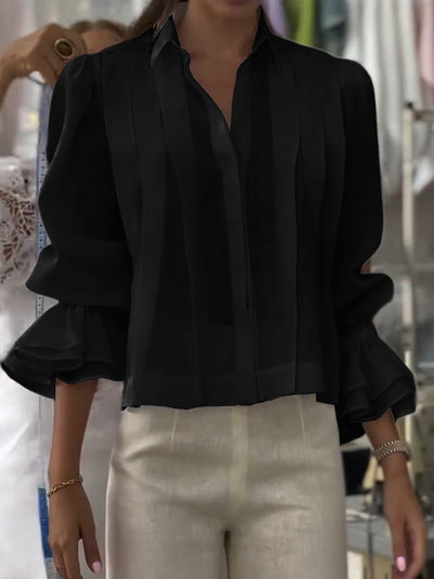 Hayden Madeleine | Blouse With Flattering Pleats