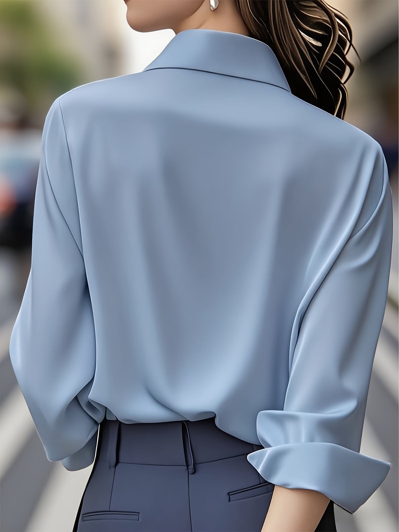 Hayden Ellen | Stylish Long-sleeved Blouse With Button Placket