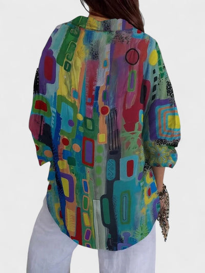 Hayden Rose | Elegant Geometric Pattern Blouse