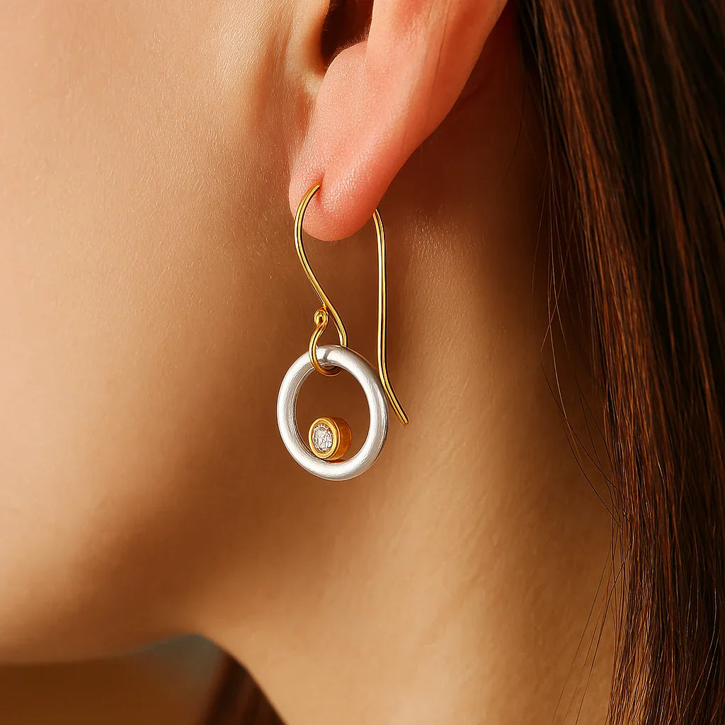 Hayden Taylor | Vintage Gold & Silver Zirconia Earrings