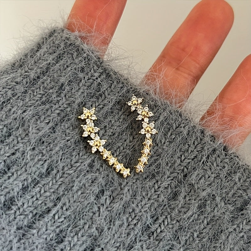 Hyden FLoral | Luxury Floral Rhinestone Earrings