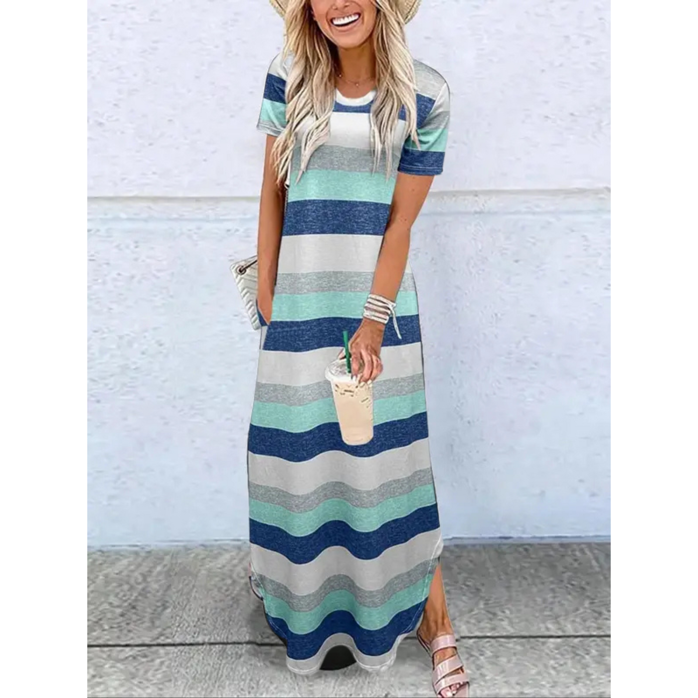 Hayden Rena™ – Casual Summer Round Neck Maxi Dress