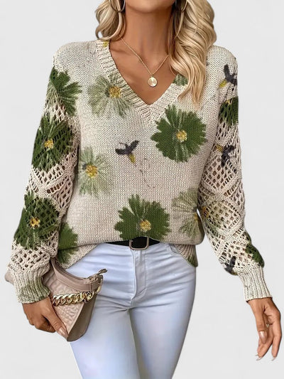 Hayden Trista™ | Elegant Floral Pullover