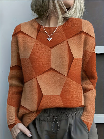Hayden Bravina | Knitted Sweater with Geometric Print