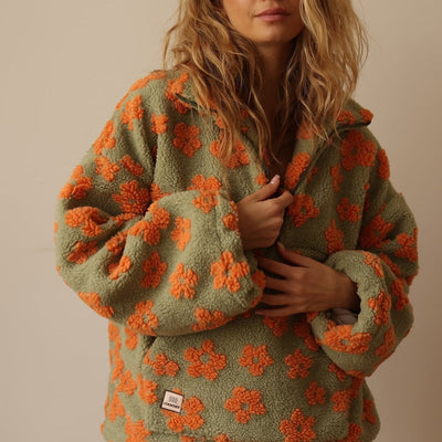 Hayden Renley | Fleece Sweater With Floral Print