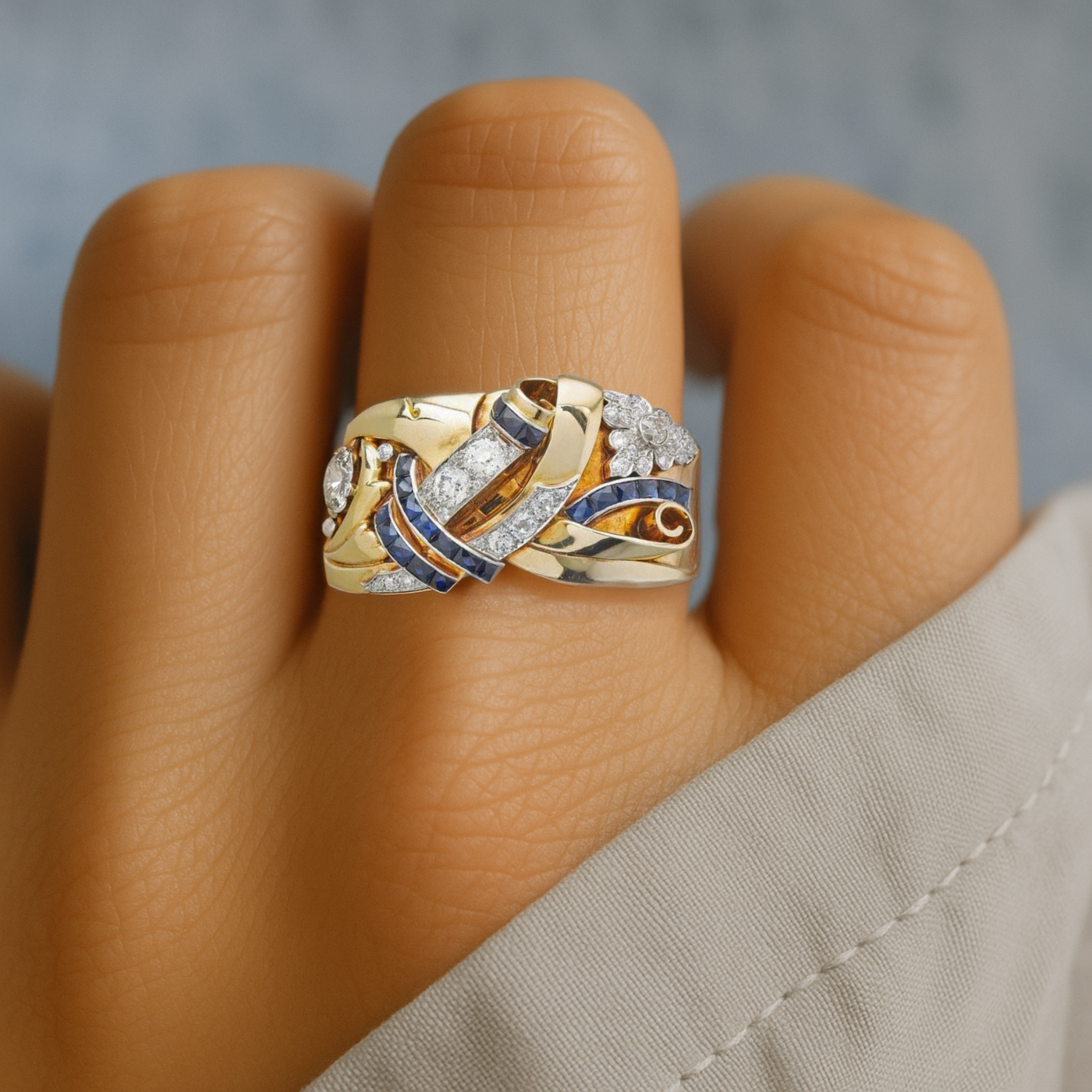 Hayden Limited | Gold Vintage Zirconia Ring
