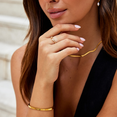 Hayden Peace | Crystal Gold Vine Ring
