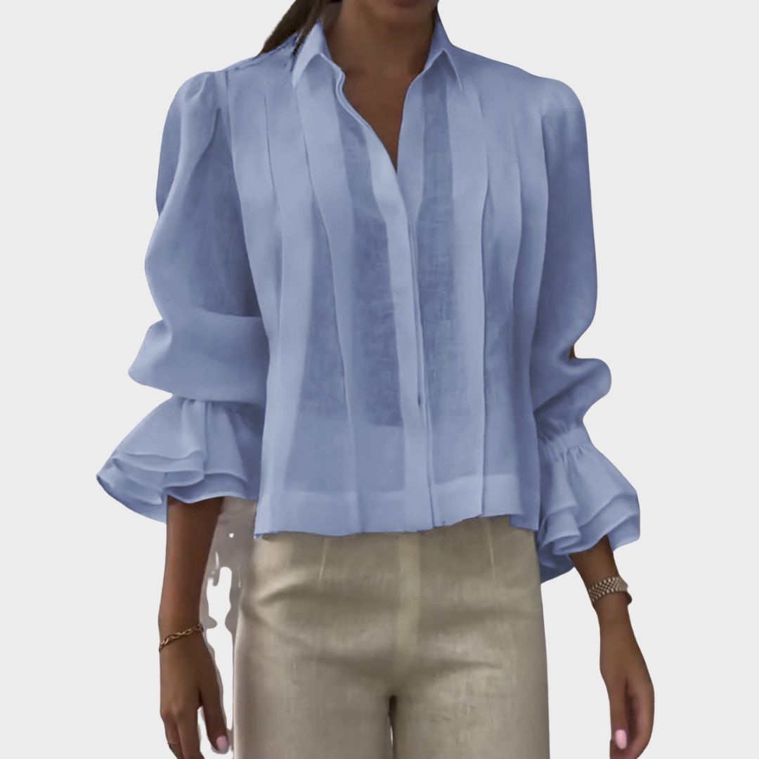 Hayden Madeleine | Blouse With Flattering Pleats