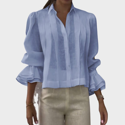 Hayden Madeleine | Blouse With Flattering Pleats