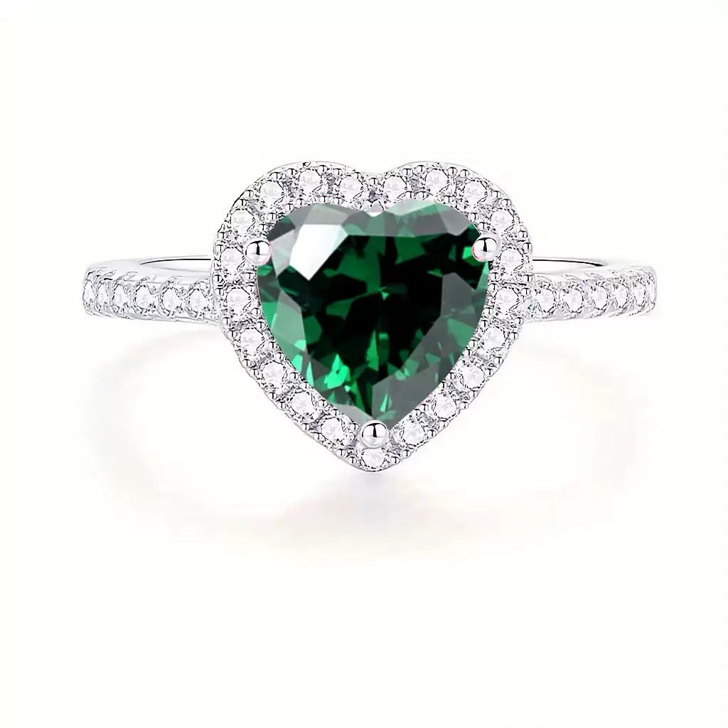 Hayden Ellie | Emerald Heart Ring