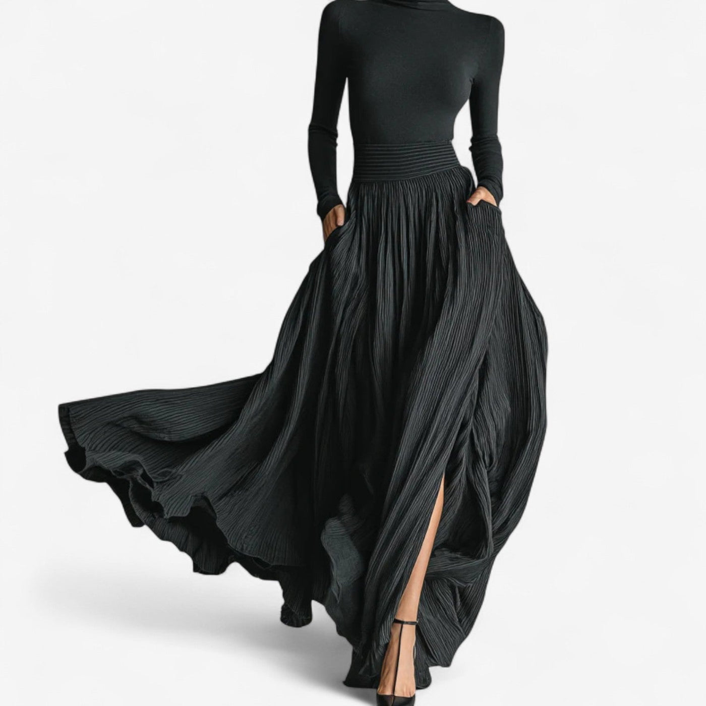 Hayden Aline™ | High Waist Maxi Skirt Plus Shirt