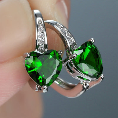 Hayden Liz | Emerald Earrings White gold
