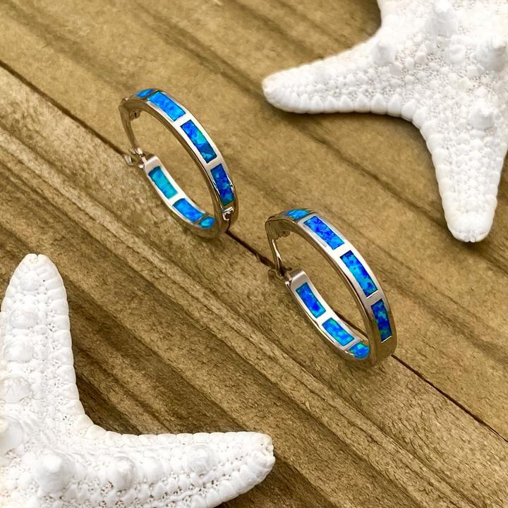 Hayden Blue | Ocean Inspired Luxury Silver and Opal Earrings