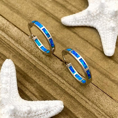 Hayden Blue | Ocean Inspired Luxury Silver and Opal Earrings