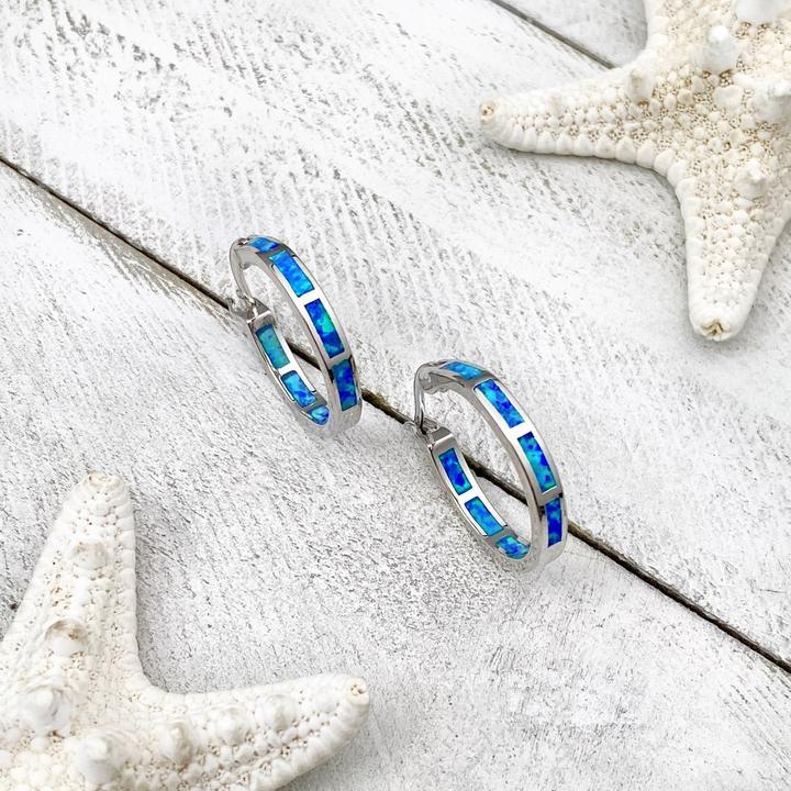Hayden Blue | Ocean Inspired Luxury Silver and Opal Earrings