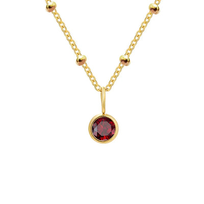 Hayden Jovy | Stainless Steel Danity Birthstone Necklace