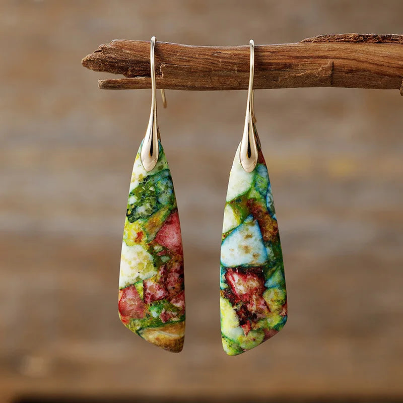 Hayden Amelia | Vintage Earrings With Colored Natural Stones