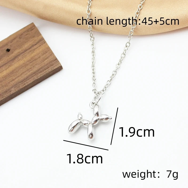 Hayden Abigail | 3D Balloon Dog Pendant Necklaces