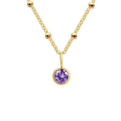 Hayden Jovy | Stainless Steel Danity Birthstone Necklace