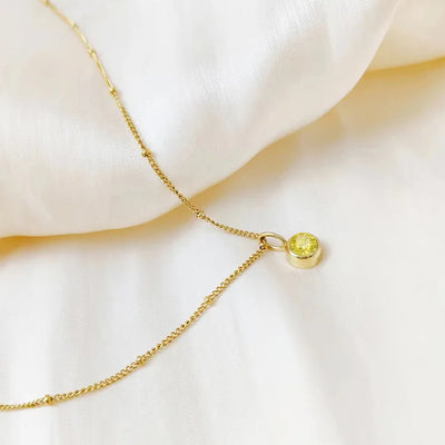 Hayden Jovy | Stainless Steel Danity Birthstone Necklace