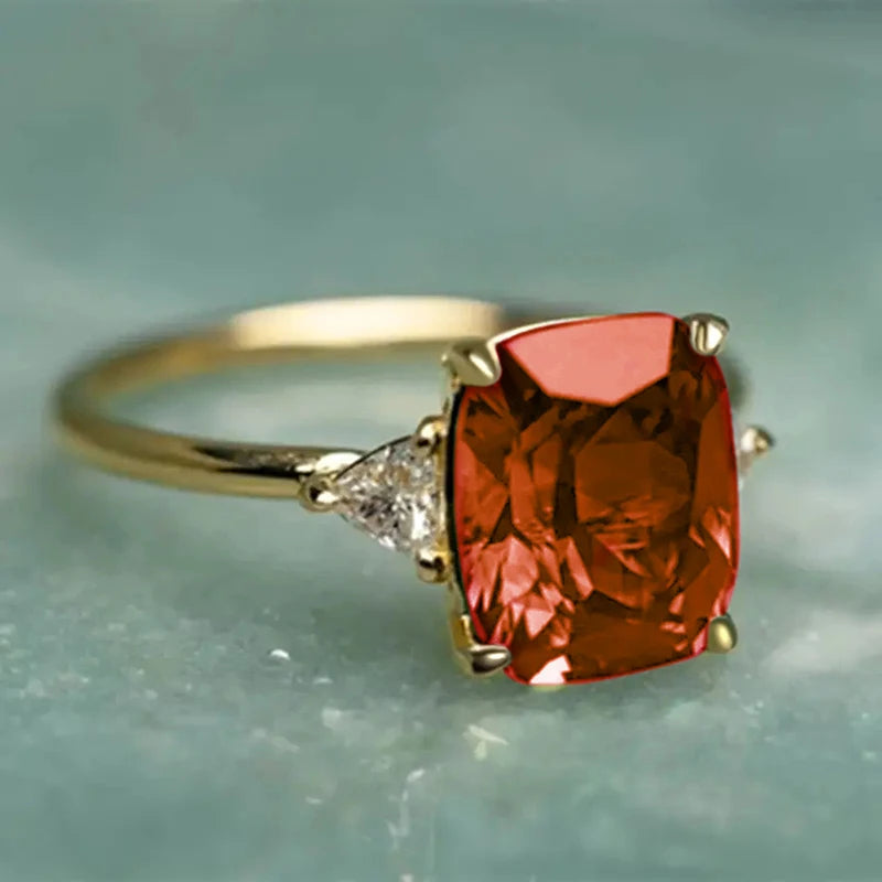 Hayden Luck | Green Zirconia Ring in Gold