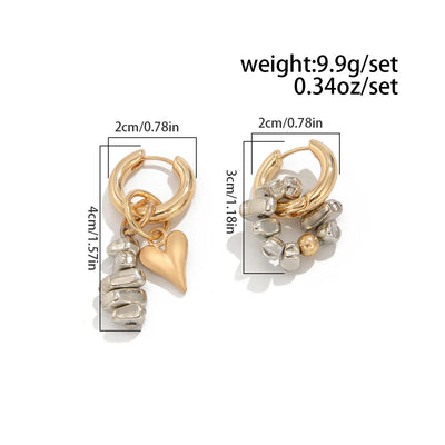 Hayden Beatrice | BOHO Vintage Irregularity Heart-Shaped Pendant Earrings