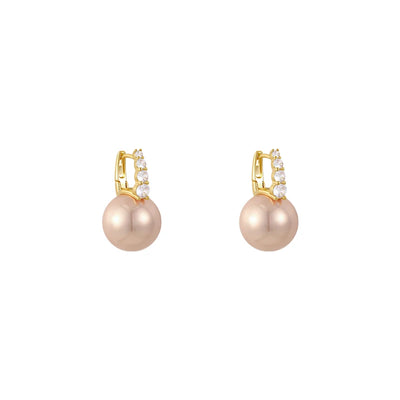 Hayden Staya | Natural Pearl Earring With Diamonds