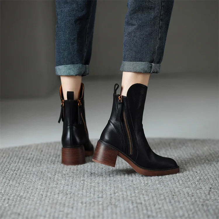 Hayden Klara™ | Leather Ankle Boots