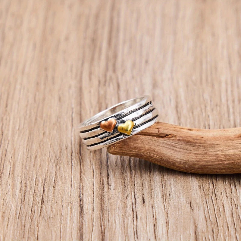 Hayden Gwenn | Bohemian Vintage Multi-Layered Heart Ring