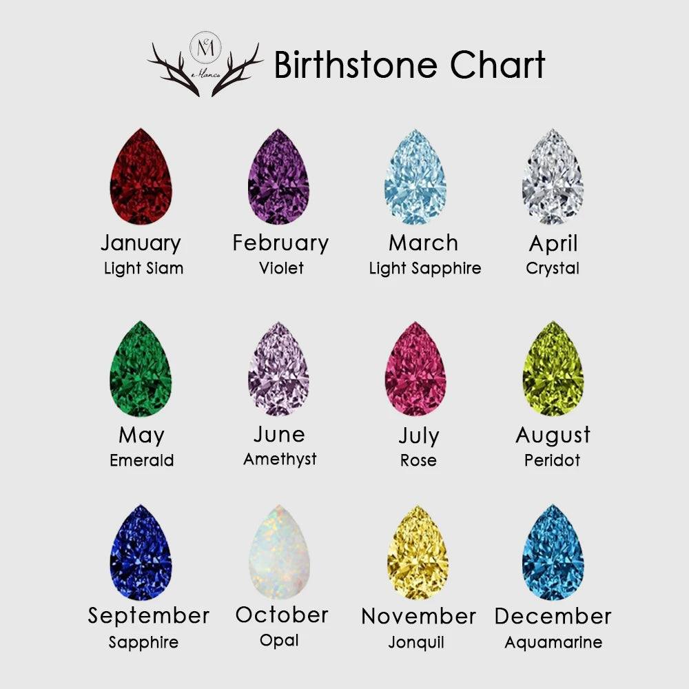 Hayden Nalani |Crystal Birthstone Necklace Teardrop
