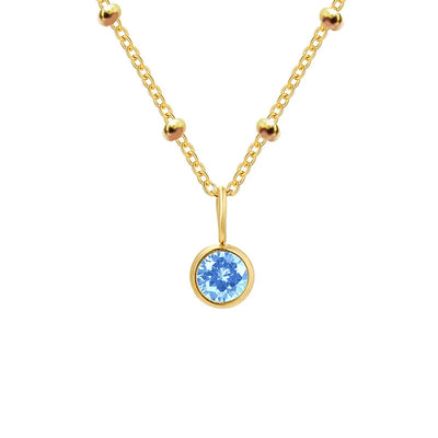 Hayden Jovy | Stainless Steel Danity Birthstone Necklace