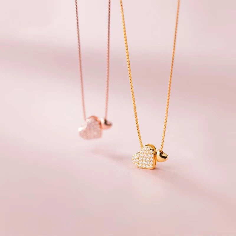 Hayden Keli | Silver Heart Pennant Necklace
