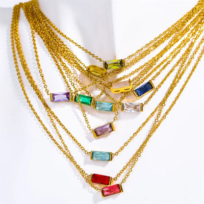 Hayden Nevaeh | Stainless Steel Birthstone Necklace