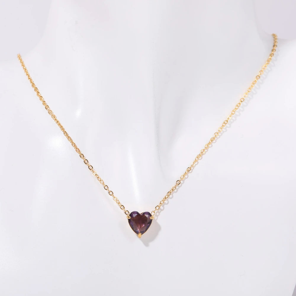 Hayden Sage | Birthstone Necklace Hearth Stone