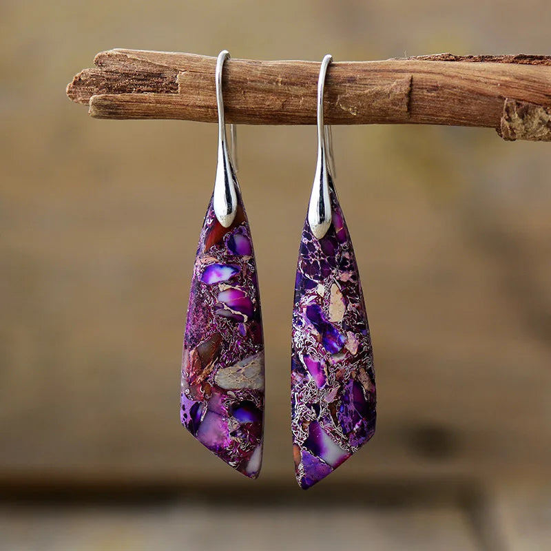 Hayden Amelia | Vintage Earrings With Colored Natural Stones